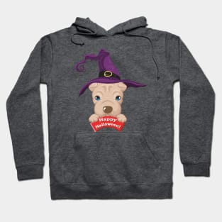 Cute Halloween Puppy Witch Hoodie